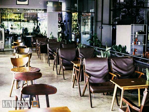 phong cách thiết kế quán cafe hiện đại